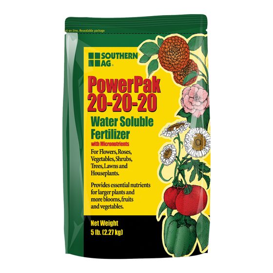 Southern Ag Powerpak Water Soluble Fertilizer 20-20-20