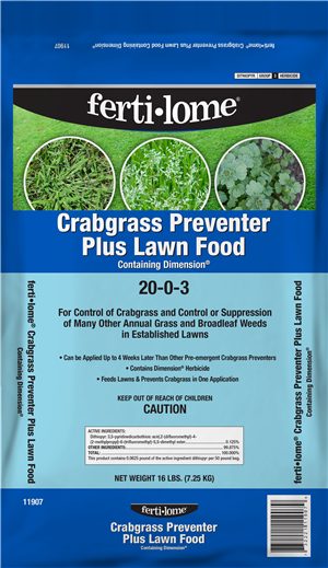 ferti-lome Crabgrass Preventer Plus Lawn Food w/ Dimension 20-0-3